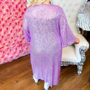 Purple Sequin Duster